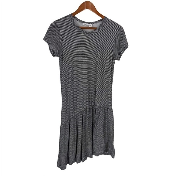 WILT Striped Asymmetric Drop Torso Tee Shirt Dress - Picture 4 of 10